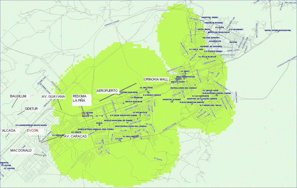 Mapa de Puerto Ordaz